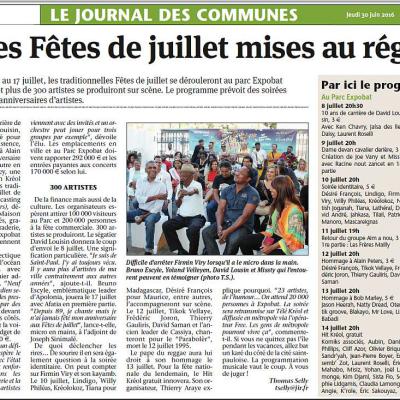 Le Journal de l'Ile - 30 juuin 2016